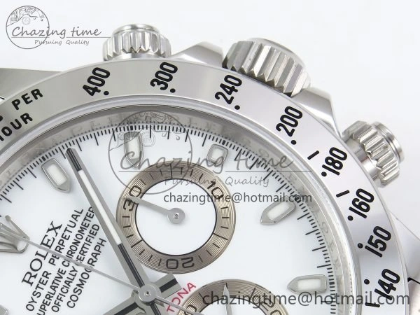 Daytona 116520 Clean 1:1 Best Edition 904L SS Case and Bracelet White Dial SA4130 V Sustainable 1557