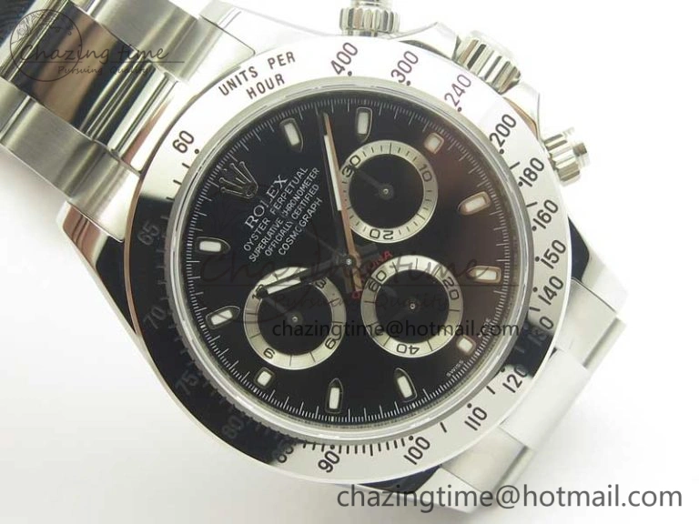 Refined Daytona 116520 GMF Best Edition 904L SS Case and Bracelet Black Dial A 3362