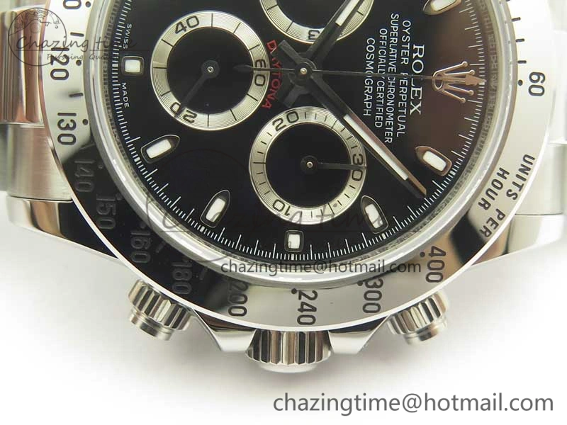 Refined Daytona 116520 GMF Best Edition 904L SS Case and Bracelet Black Dial A 3362