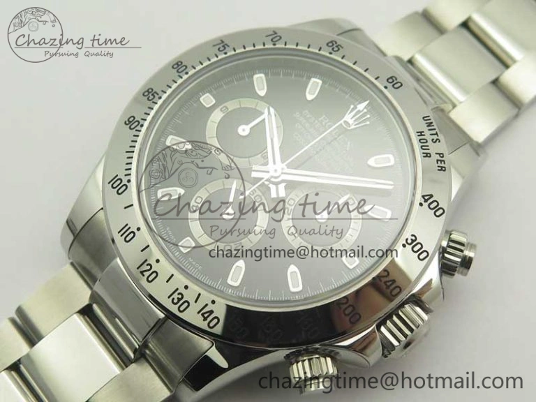 Refined Daytona 116520 GMF Best Edition 904L SS Case and Bracelet Black Dial A 3362