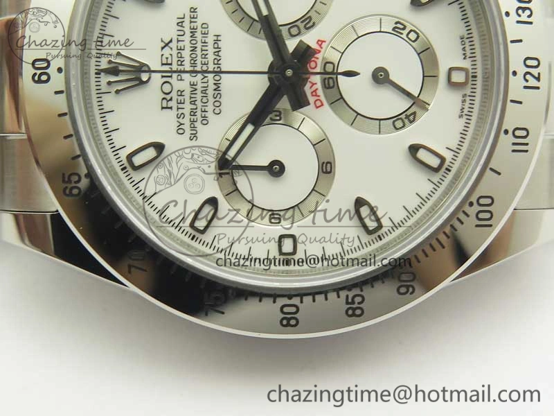 Daytona 116520 GMF Best Edition 904L SS Case and Bracelet White Dial A FreshLook 3363