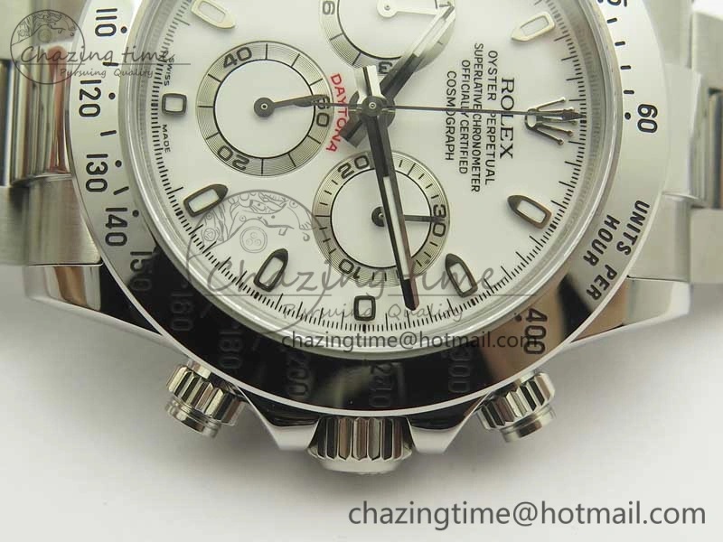 Daytona 116520 GMF Best Edition 904L SS Case and Bracelet White Dial A FreshLook 3363