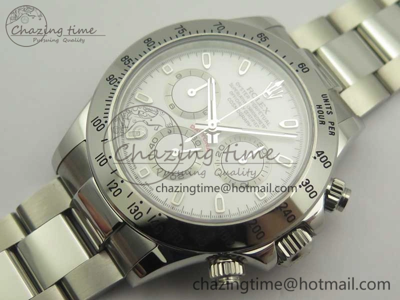 Daytona 116520 GMF Best Edition 904L SS Case and Bracelet White Dial A FreshLook 3363