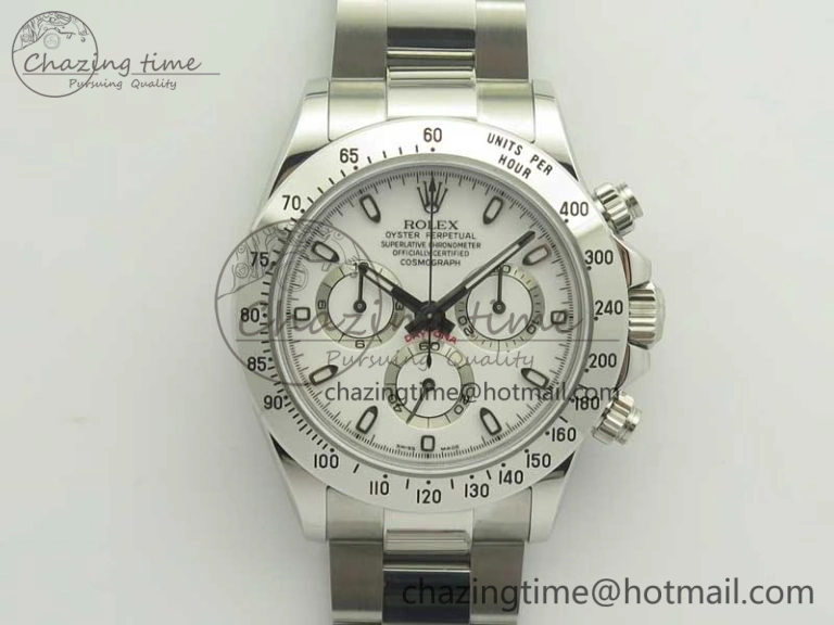 Daytona 116520 GMF Best Edition 904L SS Case and Bracelet White Dial A FreshLook 3363