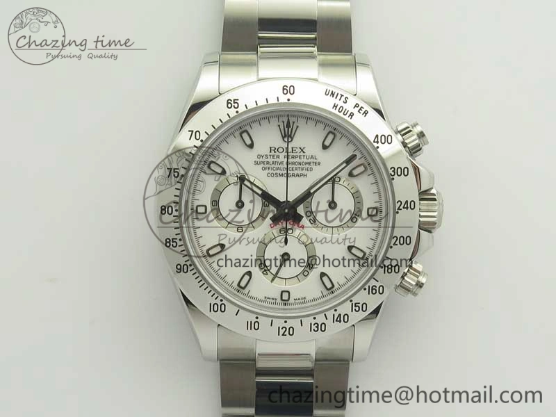 Daytona 116520 GMF Best Edition 904L SS Case and Bracelet White Dial A FreshLook 3363