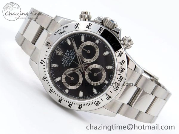 Contemporary Daytona 116520 JDF 1:1 Best Edition 904L Steel Black Dial on SS Bracelet A 1336