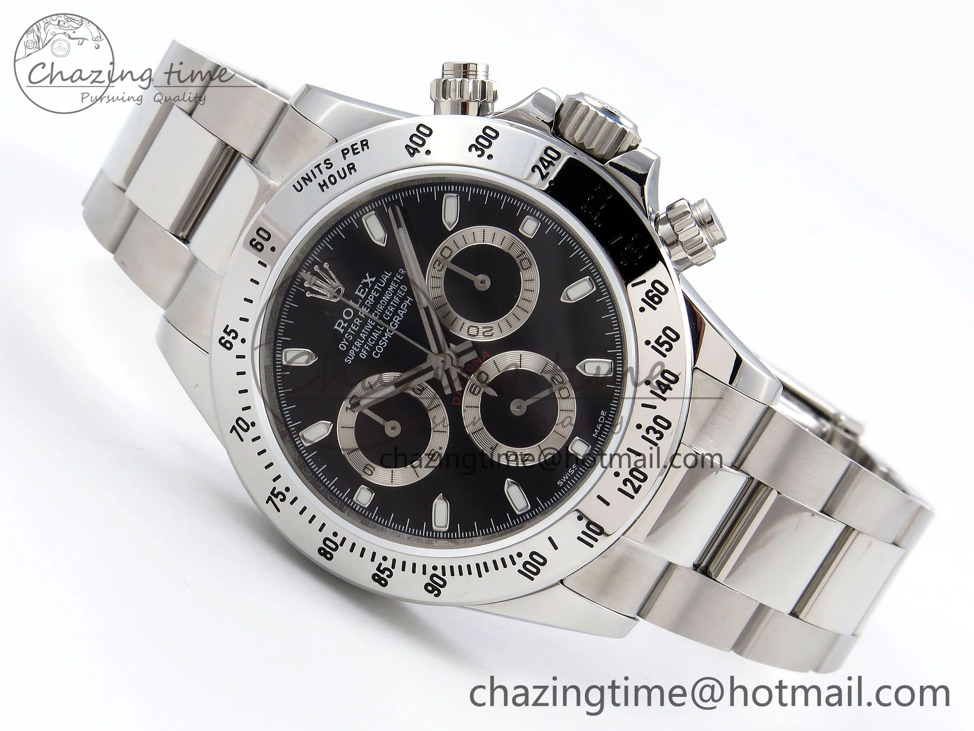 Contemporary Daytona 116520 JDF 1:1 Best Edition 904L Steel Black Dial on SS Bracelet A 1336