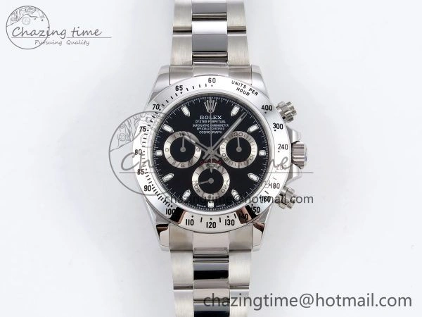 Contemporary Daytona 116520 JDF 1:1 Best Edition 904L Steel Black Dial on SS Bracelet A 1336