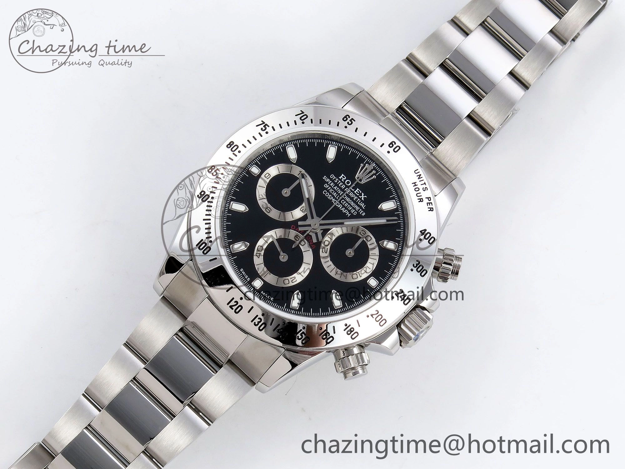 Contemporary Daytona 116520 JDF 1:1 Best Edition 904L Steel Black Dial on SS Bracelet A 1336