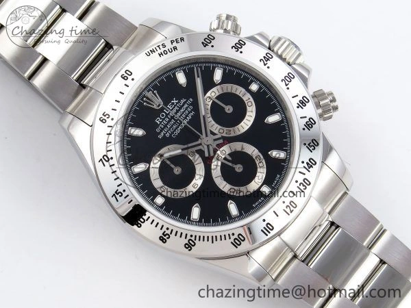 Contemporary Daytona 116520 JDF 1:1 Best Edition 904L Steel Black Dial on SS Bracelet A 1336