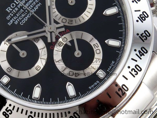 Contemporary Daytona 116520 JDF 1:1 Best Edition 904L Steel Black Dial on SS Bracelet A 1336