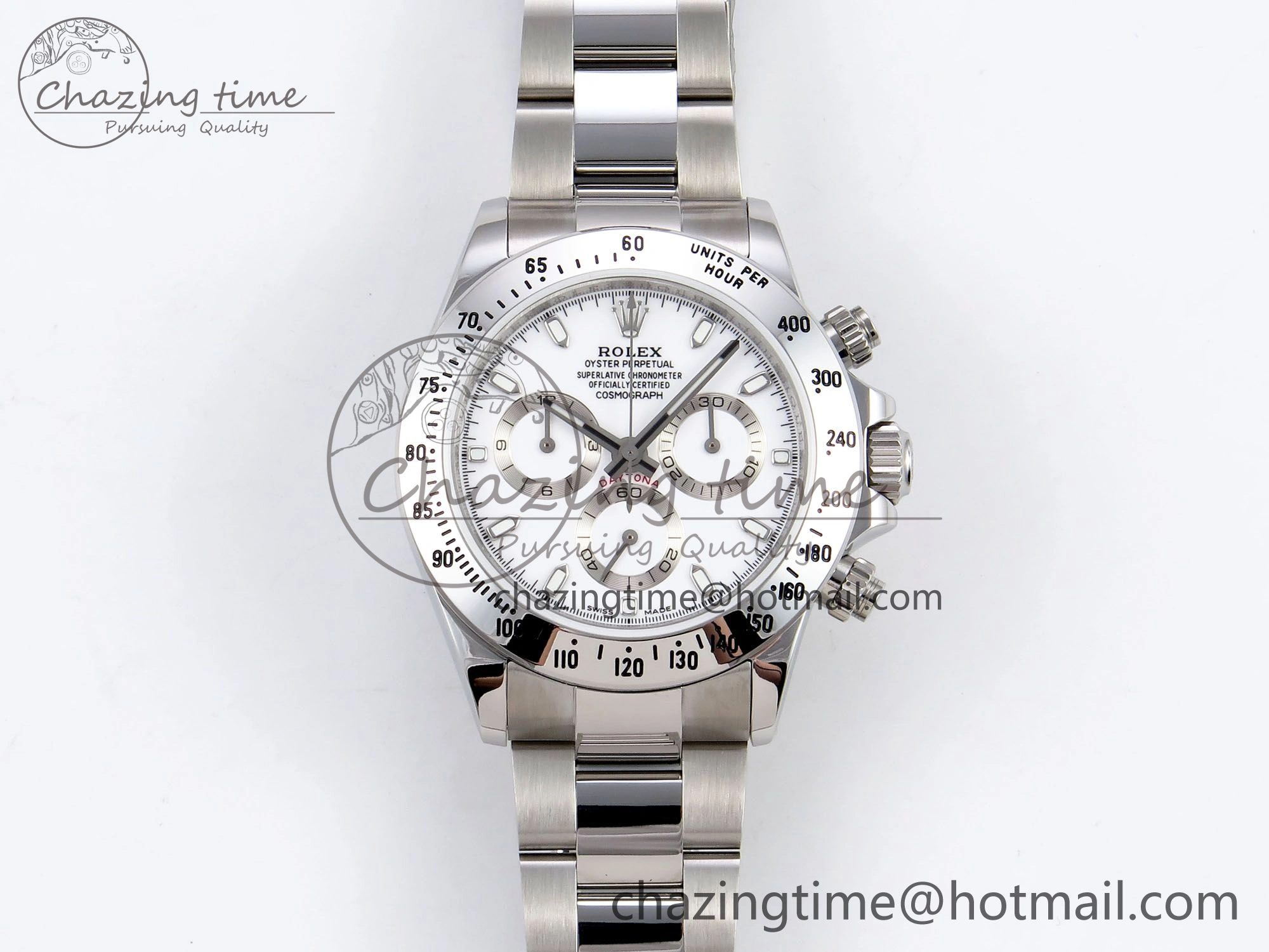 Compact Daytona 116520 JDF 1:1 Best Edition 904L Steel White Dial on SS Bracelet A 1335