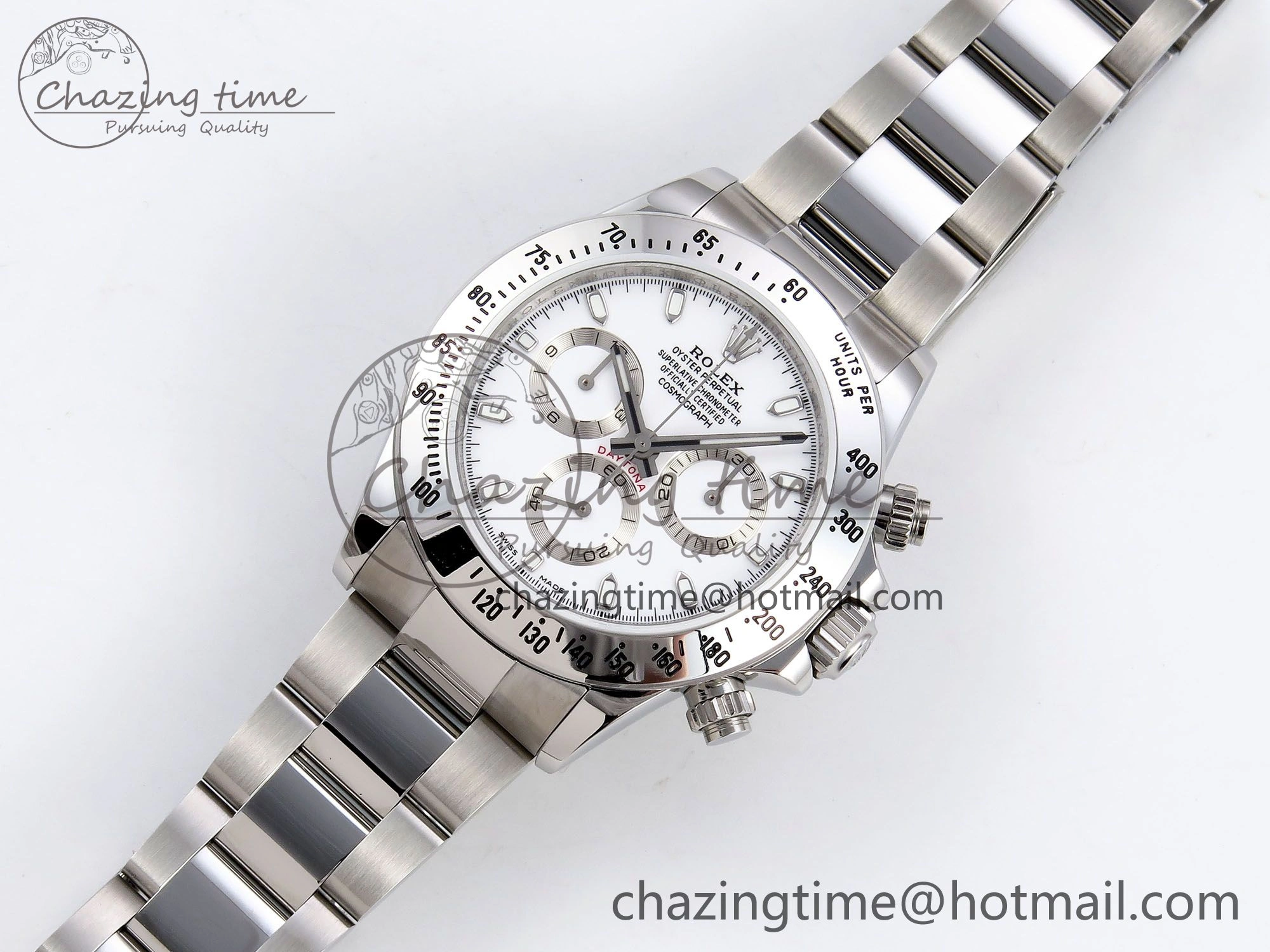 Compact Daytona 116520 JDF 1:1 Best Edition 904L Steel White Dial on SS Bracelet A 1335