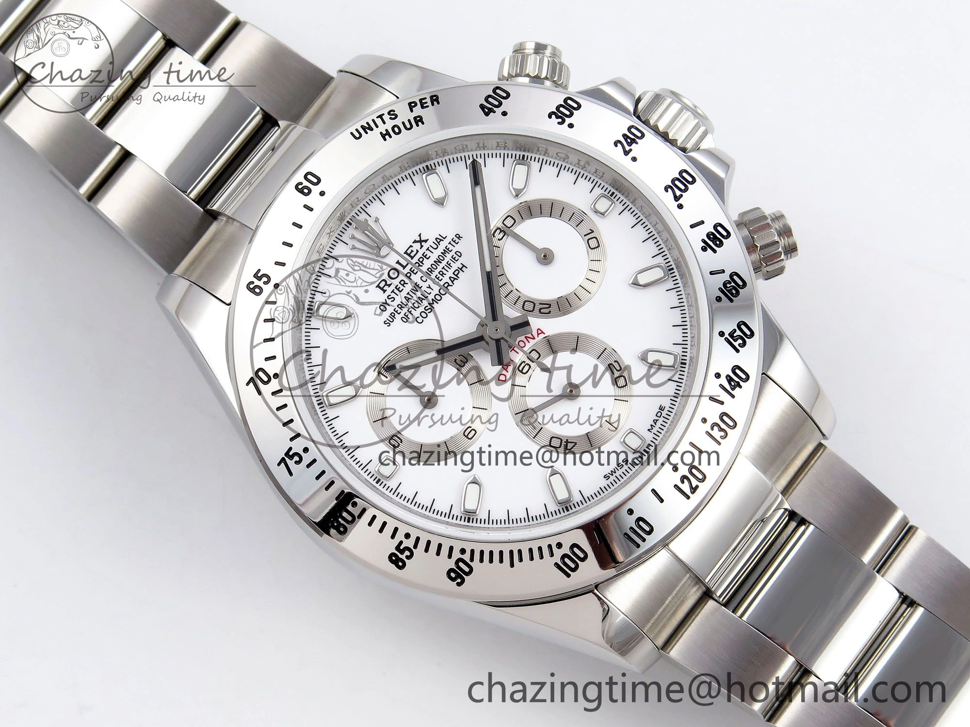 Compact Daytona 116520 JDF 1:1 Best Edition 904L Steel White Dial on SS Bracelet A 1335