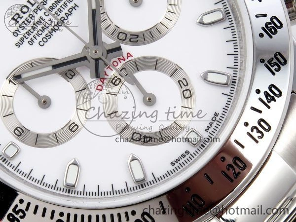Compact Daytona 116520 JDF 1:1 Best Edition 904L Steel White Dial on SS Bracelet A 1335