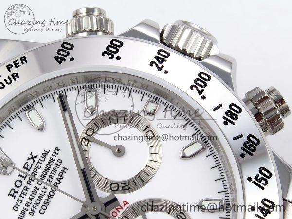 Compact Daytona 116520 JDF 1:1 Best Edition 904L Steel White Dial on SS Bracelet A 1335