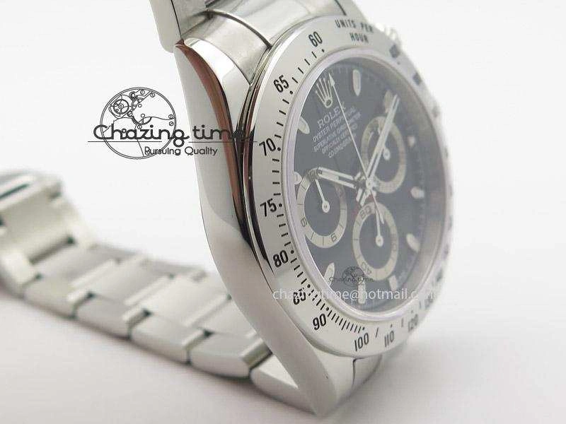 Daytona 116520 JF Best Edition Black Dial On SS Bracelet A23J (Same Thickness as Genuine) SunProtective 4014