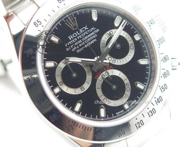 Daytona 116520 JF Best Edition Black Dial On SS Bracelet A23J (Same Thickness as Genuine) SunProtective 4014