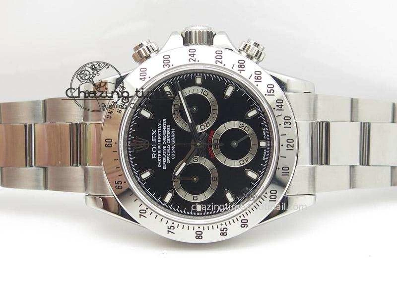 Daytona 116520 JF Best Edition Black Dial On SS Bracelet A23J (Same Thickness as Genuine) SunProtective 4014