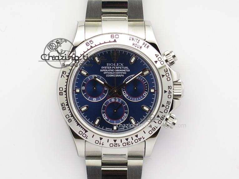 FastDry Daytona 116520 JF Best Edition Blue Dial On SS Bracelet A 3944
