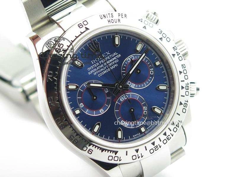 FastDry Daytona 116520 JF Best Edition Blue Dial On SS Bracelet A 3944