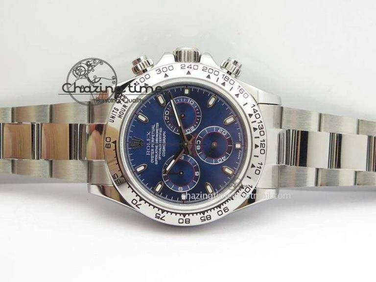 FastDry Daytona 116520 JF Best Edition Blue Dial On SS Bracelet A 3944