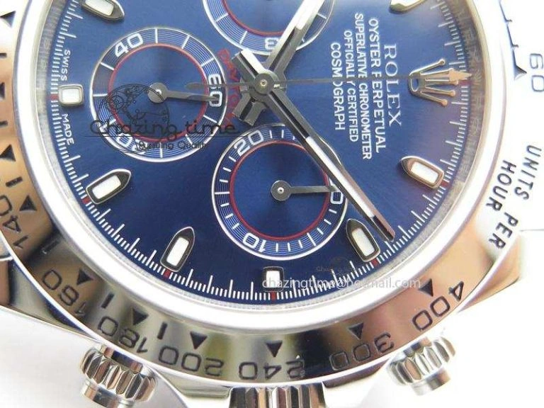 FastDry Daytona 116520 JF Best Edition Blue Dial On SS Bracelet A 3944