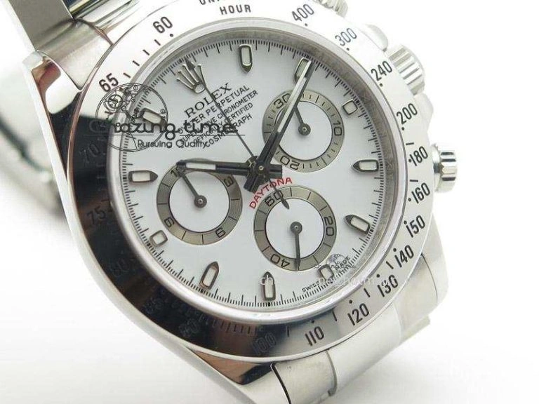 Daytona 116520 JF Best Edition White Dial On SS Bracelet A23J (Same Thickness as Genuine) AllSeason 4017