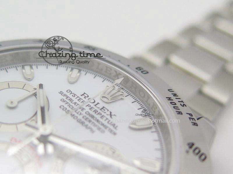 Daytona 116520 JF Best Edition White Dial On SS Bracelet A23J (Same Thickness as Genuine) AllSeason 4017