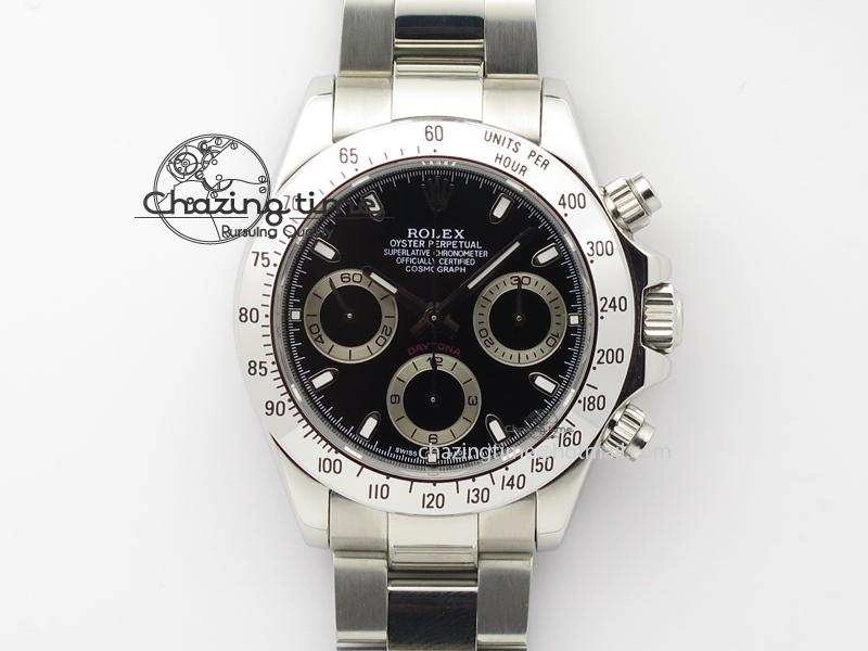 Unique Daytona 116520 JF Sec@9 Edition Black Dial On SS Bracelet A 3985