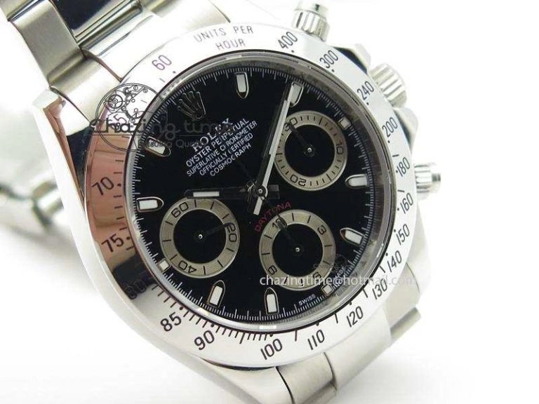 Unique Daytona 116520 JF Sec@9 Edition Black Dial On SS Bracelet A 3985