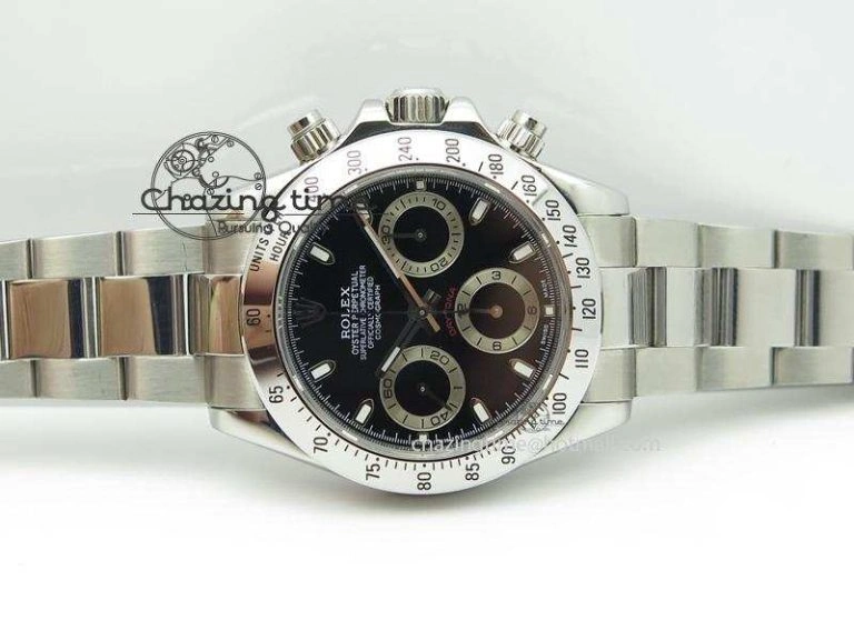 Unique Daytona 116520 JF Sec@9 Edition Black Dial On SS Bracelet A 3985