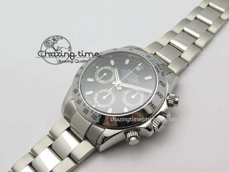 Unique Daytona 116520 JF Sec@9 Edition Black Dial On SS Bracelet A 3985