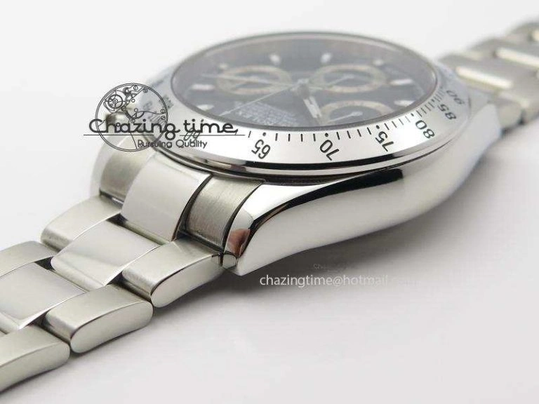 Unique Daytona 116520 JF Sec@9 Edition Black Dial On SS Bracelet A 3985