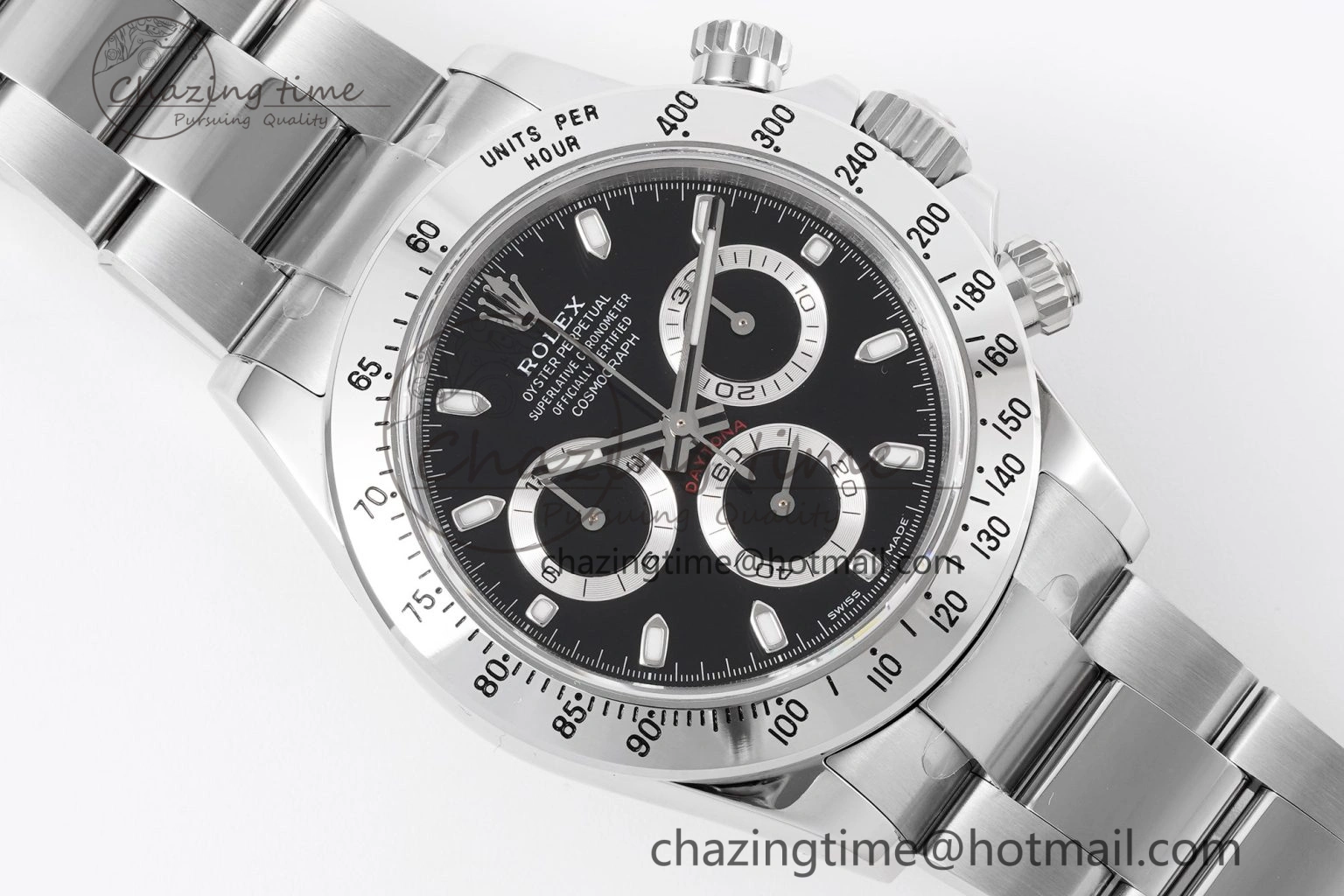 Daytona 116520 KING 1:1 Best Edition Black Dial on SS Bracelet SH ZipUp 1912