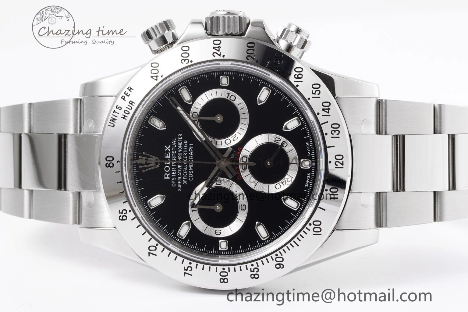 Daytona 116520 KING 1:1 Best Edition Black Dial on SS Bracelet SH ZipUp 1912