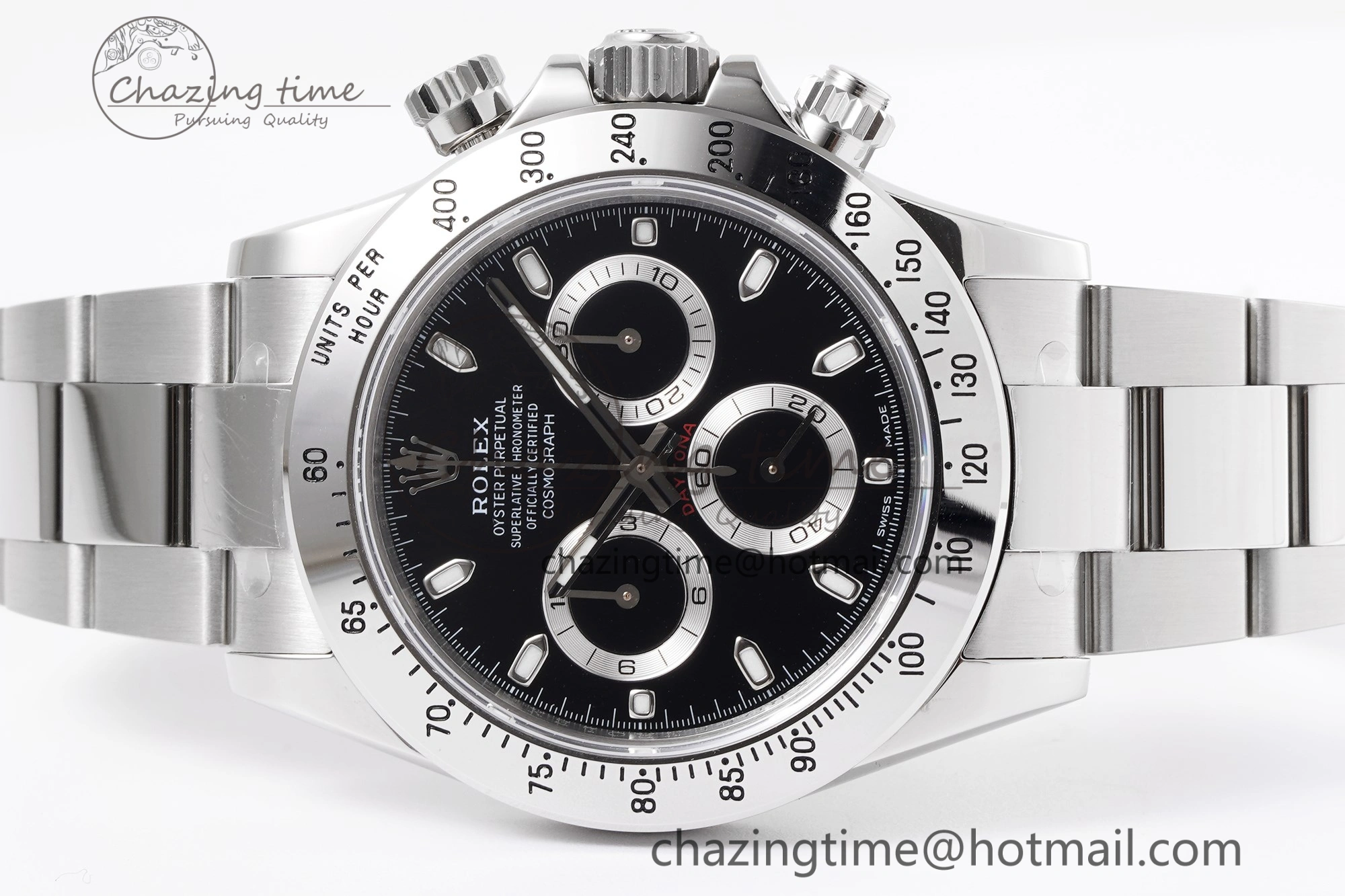 Daytona 116520 KING 1:1 Best Edition Black Dial on SS Bracelet SH ZipUp 1912