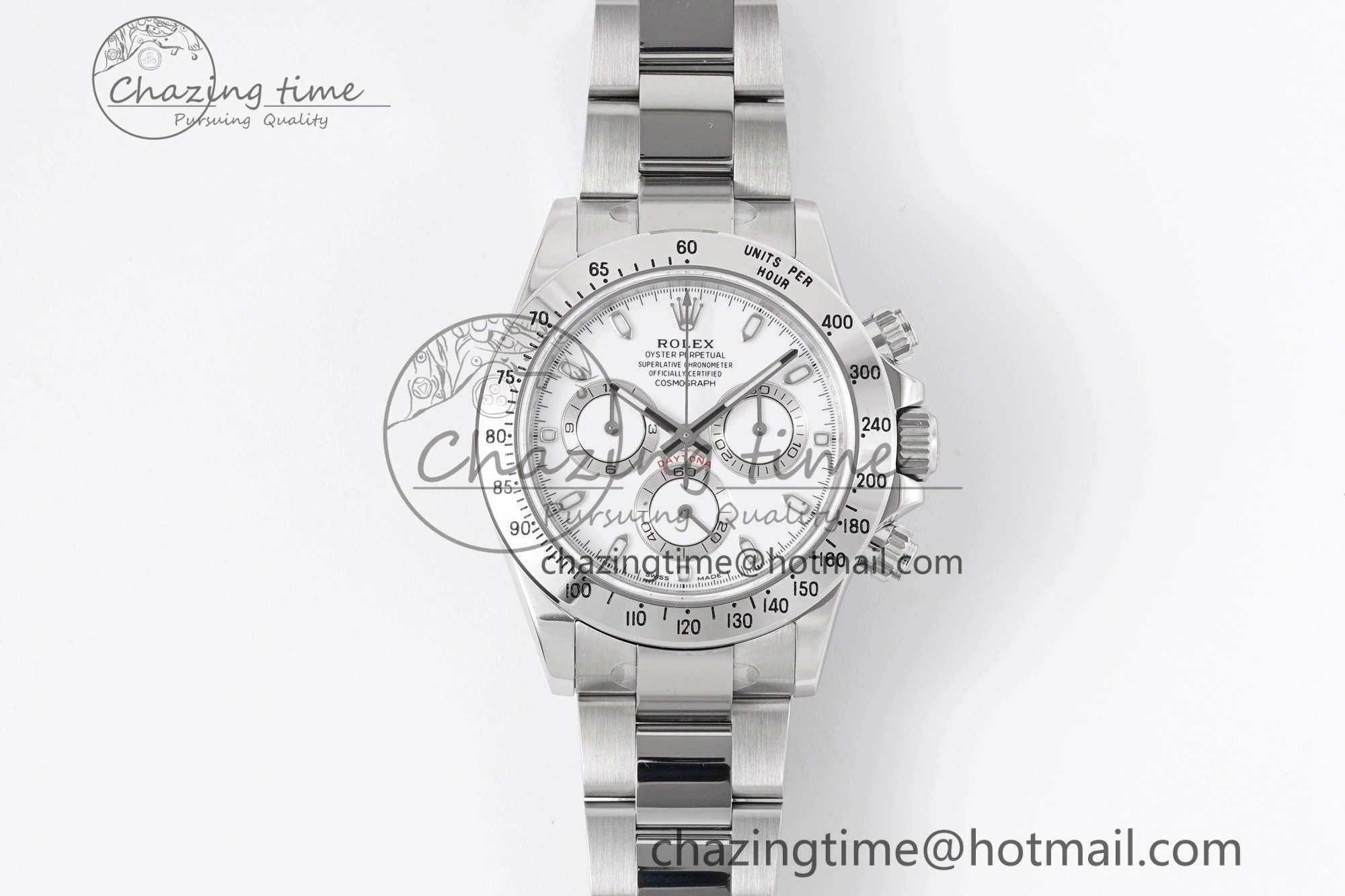 Stretchable Daytona 116520 KING 1:1 Best Edition White Dial on SS Bracelet SH 1913