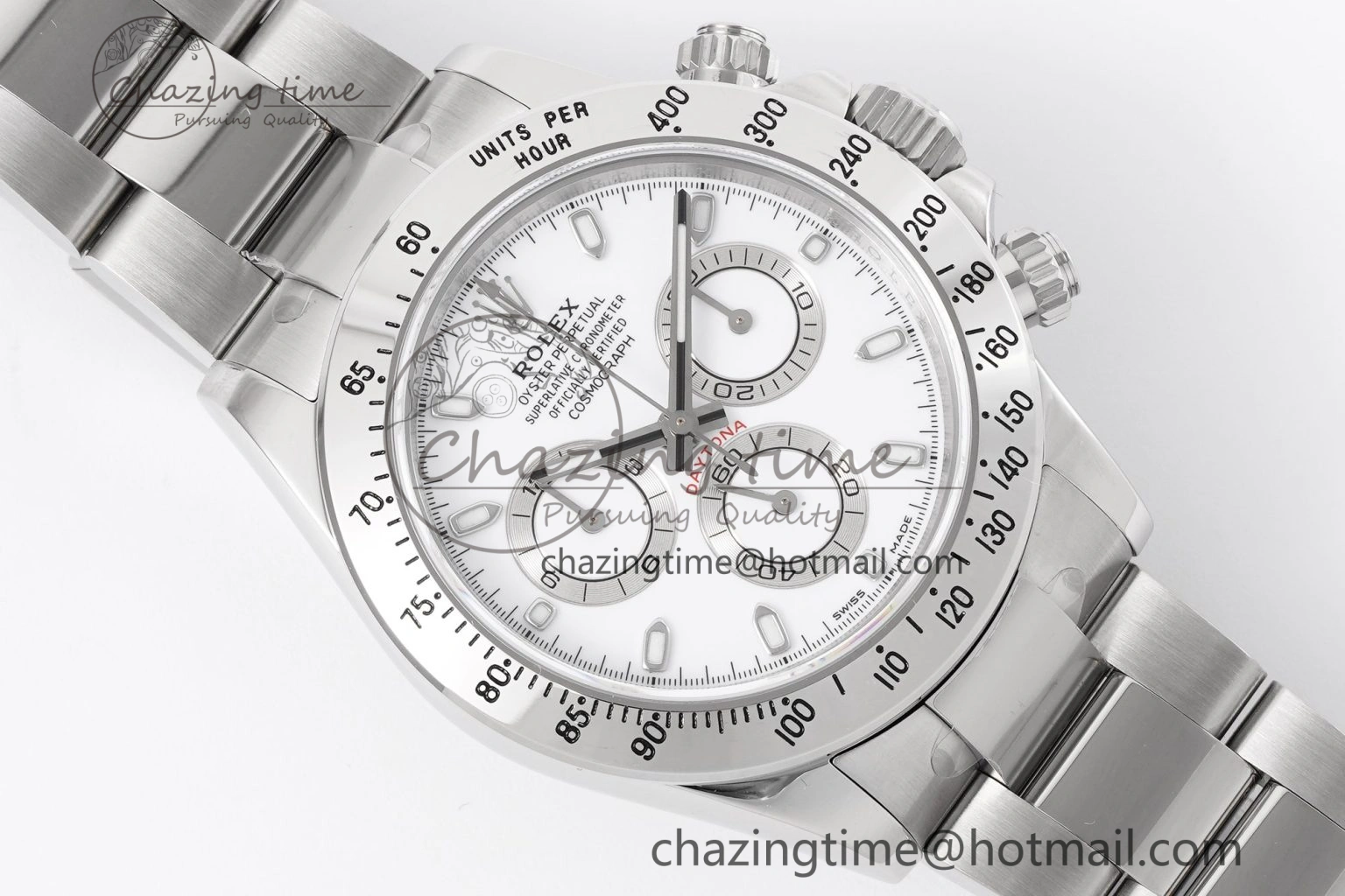 Stretchable Daytona 116520 KING 1:1 Best Edition White Dial on SS Bracelet SH 1913