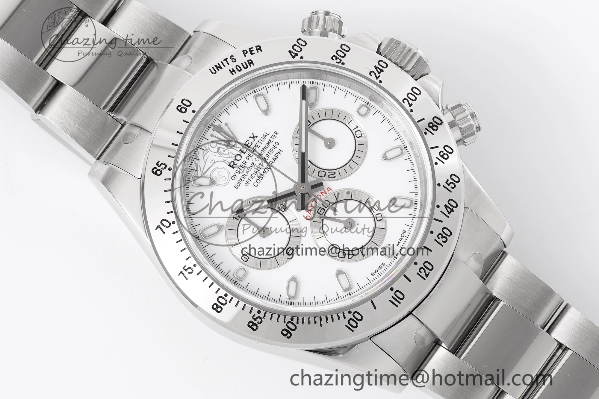 Stretchable Daytona 116520 KING 1:1 Best Edition White Dial on SS Bracelet SH 1913