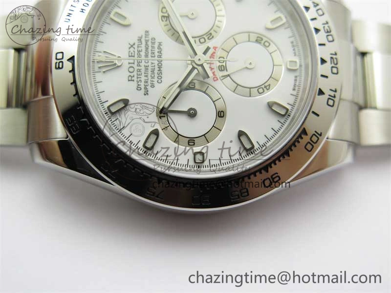 Tailored Daytona 116520 KKF 1:1 Best Edition 904L Steel White Dial on SS Bracelet A 2462