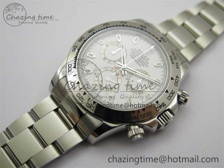 Tailored Daytona 116520 KKF 1:1 Best Edition 904L Steel White Dial on SS Bracelet A 2462