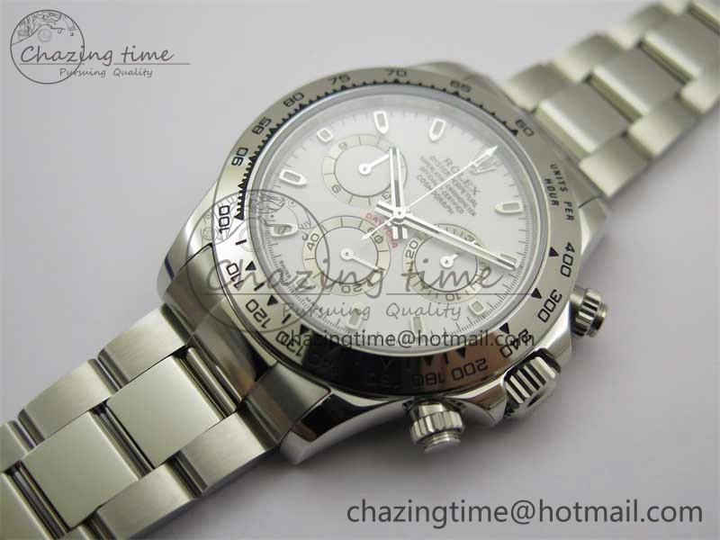 Tailored Daytona 116520 KKF 1:1 Best Edition 904L Steel White Dial on SS Bracelet A 2462