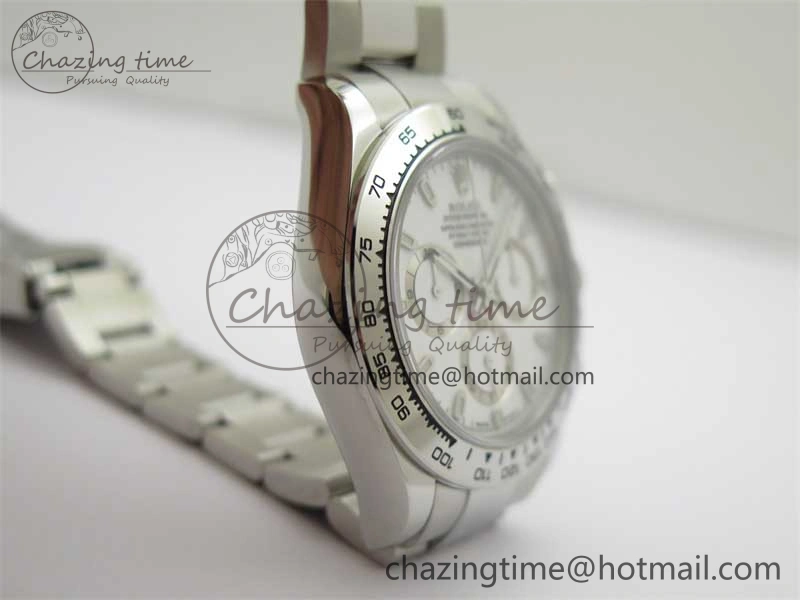 Tailored Daytona 116520 KKF 1:1 Best Edition 904L Steel White Dial on SS Bracelet A 2462