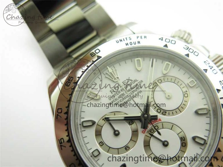 Tailored Daytona 116520 KKF 1:1 Best Edition 904L Steel White Dial on SS Bracelet A 2462