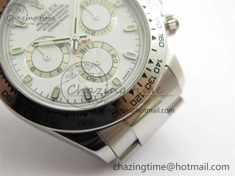 Tailored Daytona 116520 KKF 1:1 Best Edition 904L Steel White Dial on SS Bracelet A 2462