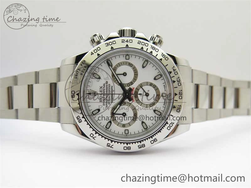 Tailored Daytona 116520 KKF 1:1 Best Edition 904L Steel White Dial on SS Bracelet A 2462