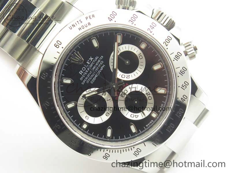 Soft Daytona 116520 Noob 1:1 Best Edition 904L SS Case and Bracelet Black Dial SA 3395