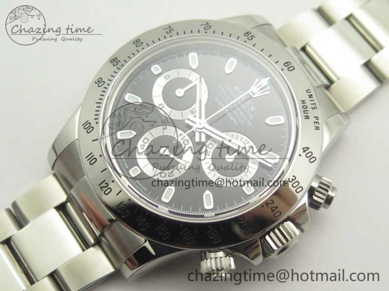 Soft Daytona 116520 Noob 1:1 Best Edition 904L SS Case and Bracelet Black Dial SA 3395