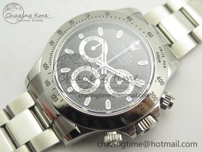 Soft Daytona 116520 Noob 1:1 Best Edition 904L SS Case and Bracelet Black Dial SA 3395